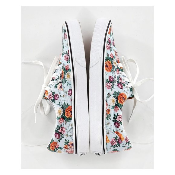 VANS Floral Print Lace Up Canvas Sneakers Unisex - Picture 10 of 12